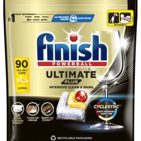 VIÊN RỬA BÁT FINISH ULTIMATE PLUS ALL IN ONE 90 VIÊN HƯƠNG CHANH