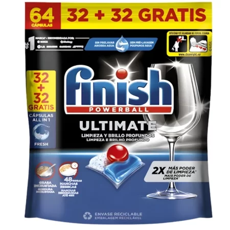 Viên rửa bát Finish Ultimate 32+32 viên